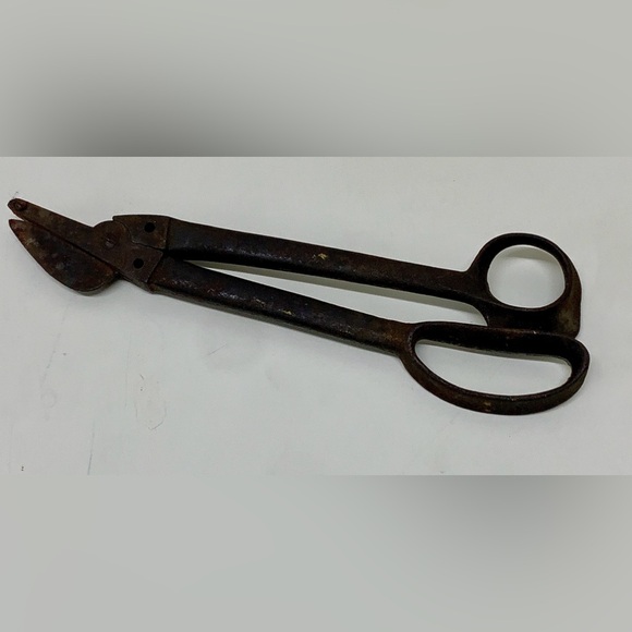 Early 20th Century Antique 13” Heavy Duty Sheet Metal Cutting Tin Snip Shears - Picture 8 of 16